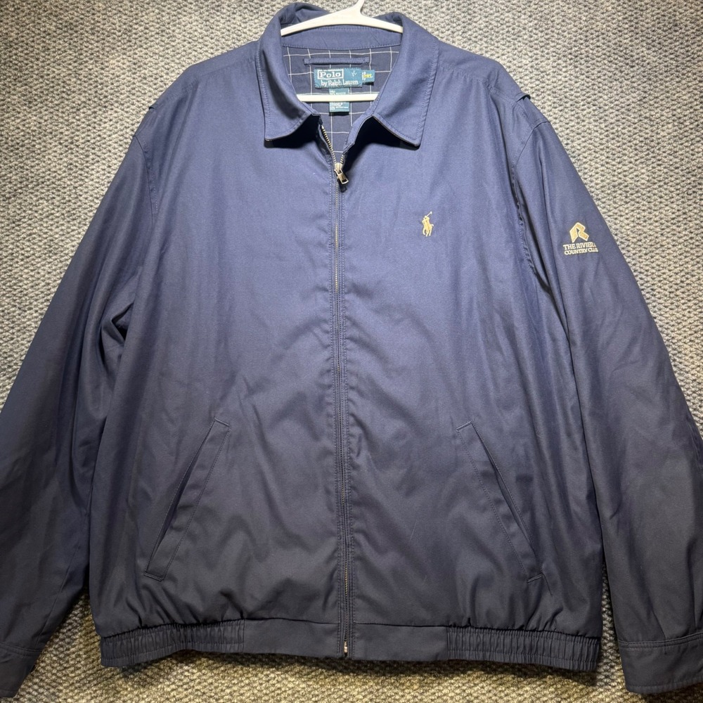 Polo Ralph Lauren Riviera Country Club Windbreaker Jacket Navy Blue XL